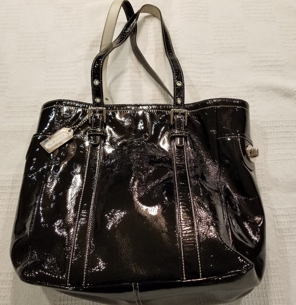 Coach Black Patent Leather Purse
